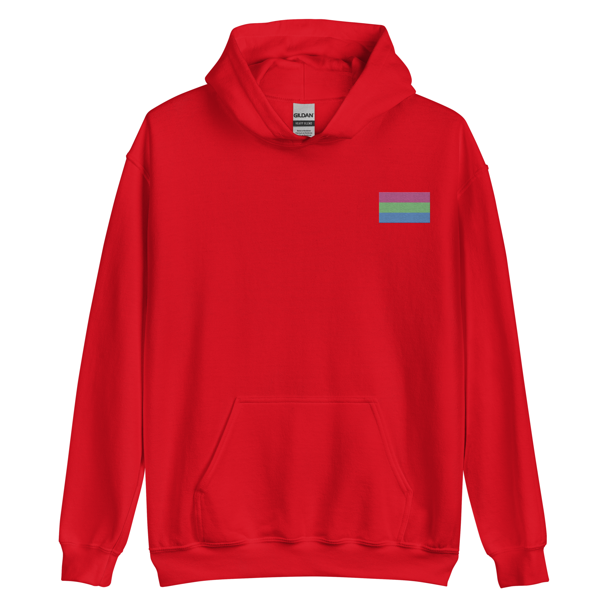 Polysexual Pride Flag Embroidered Hoodie
