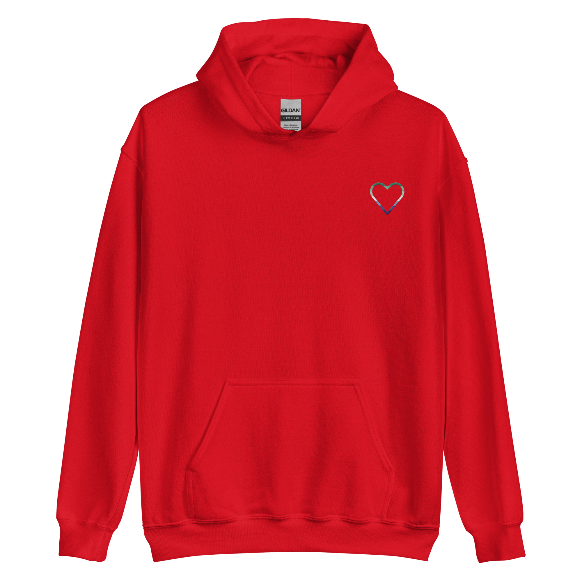 Gay Pride Heart Hoodie: Embroidered Pride Sweatshirt