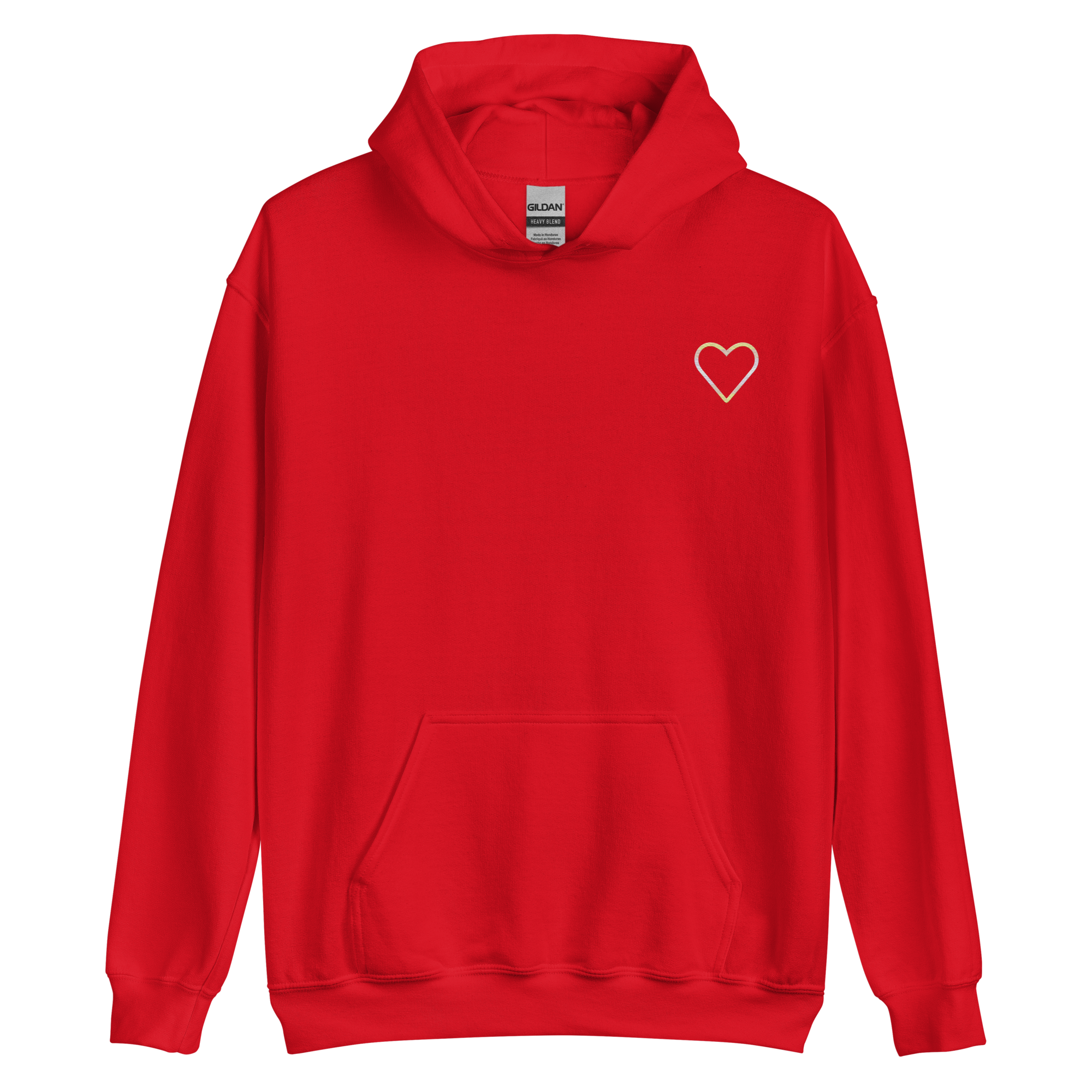 Pangender Heart Hoodie: Embroidered Pride Sweatshirt