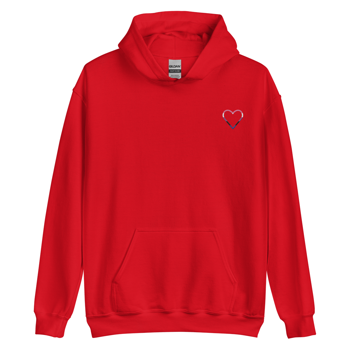 Genderfluid Heart Hoodie: Embroidered Pride Sweatshirt