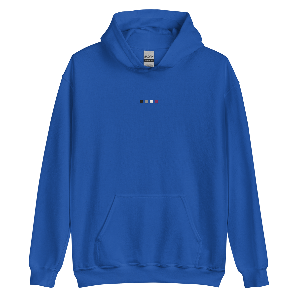 Embroidered Asexual Hoodie: Pride Flag Horizontal Square Design