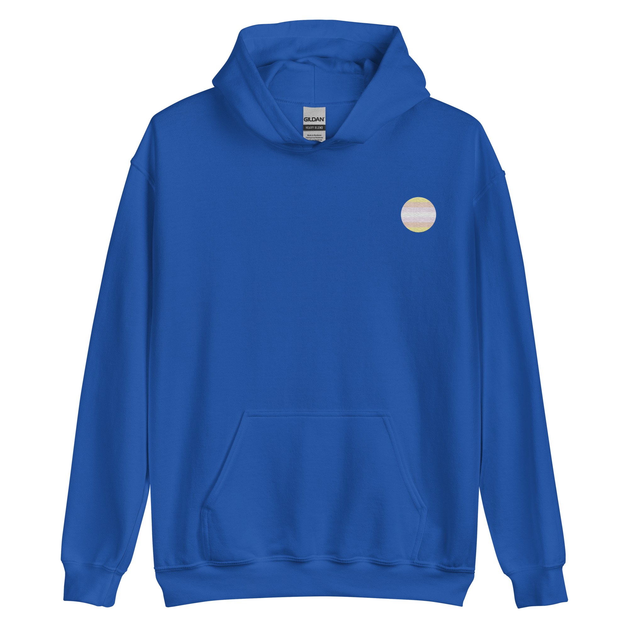 Pangender Flag Embroidered Circle Hoodie: Celebratory LGBTQ+ Pride Design