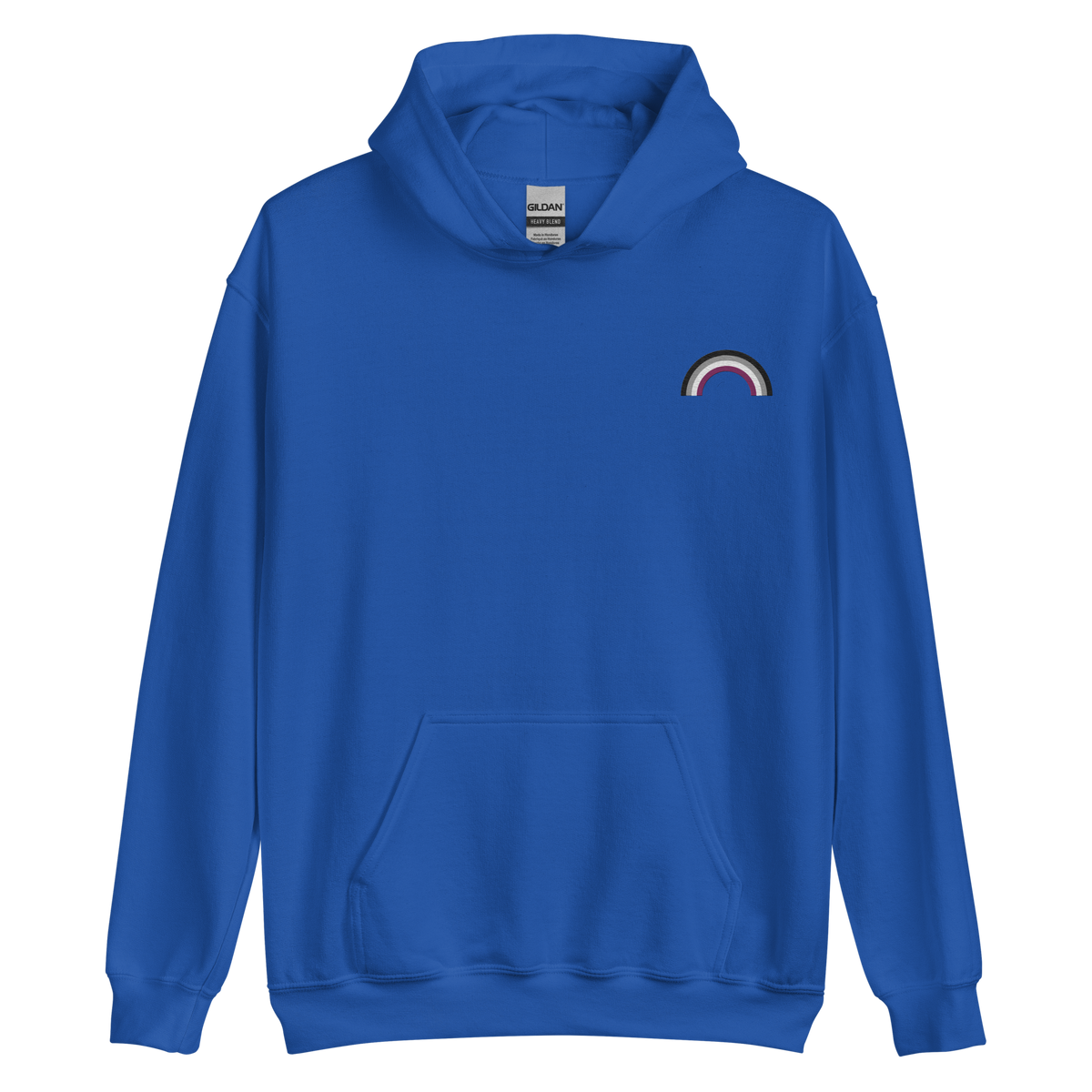 Embroidered Asexual Rainbow Hoodie: Pride Flag LGBTQ+ Design