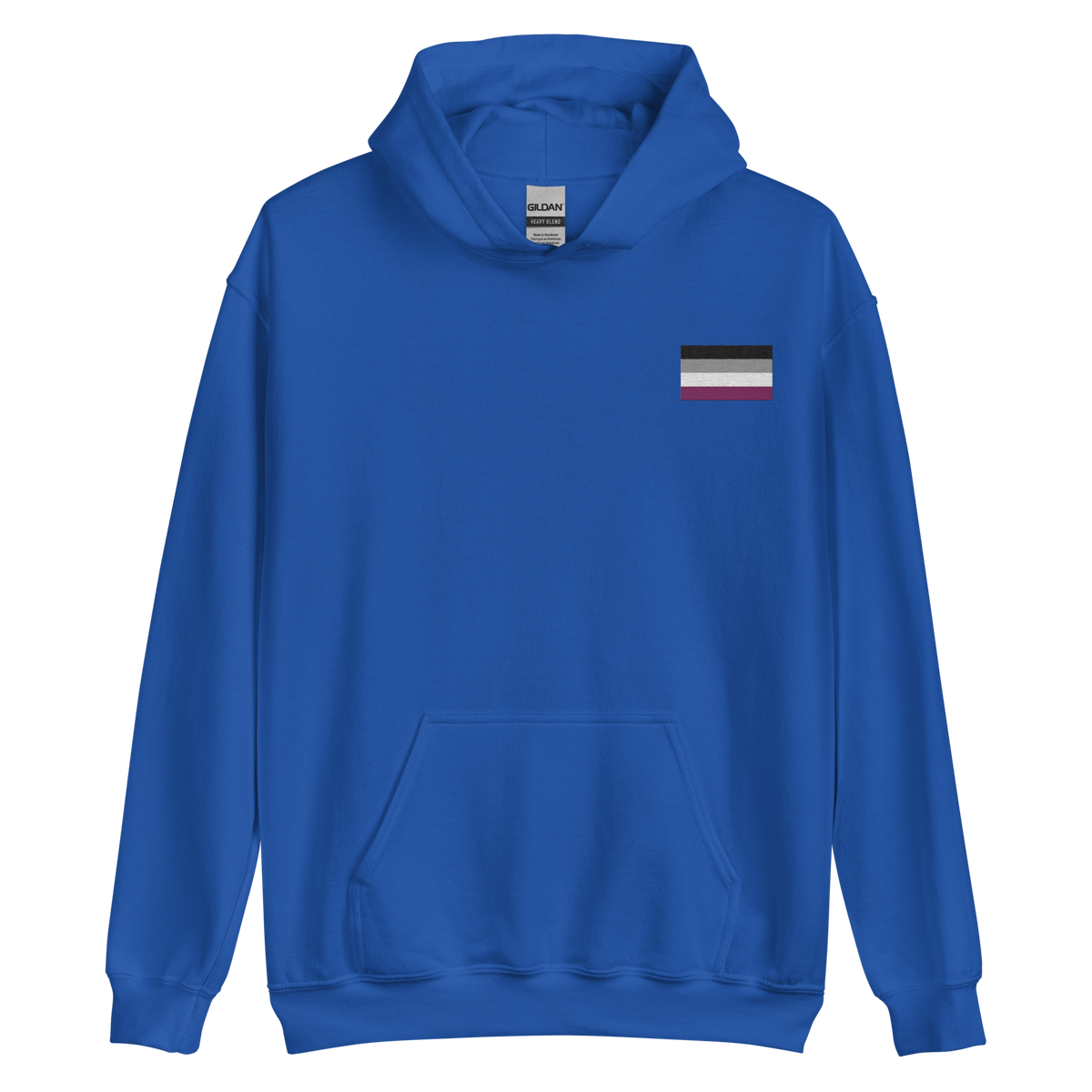 Asexual Pride Flag Embroidered Hoodie
