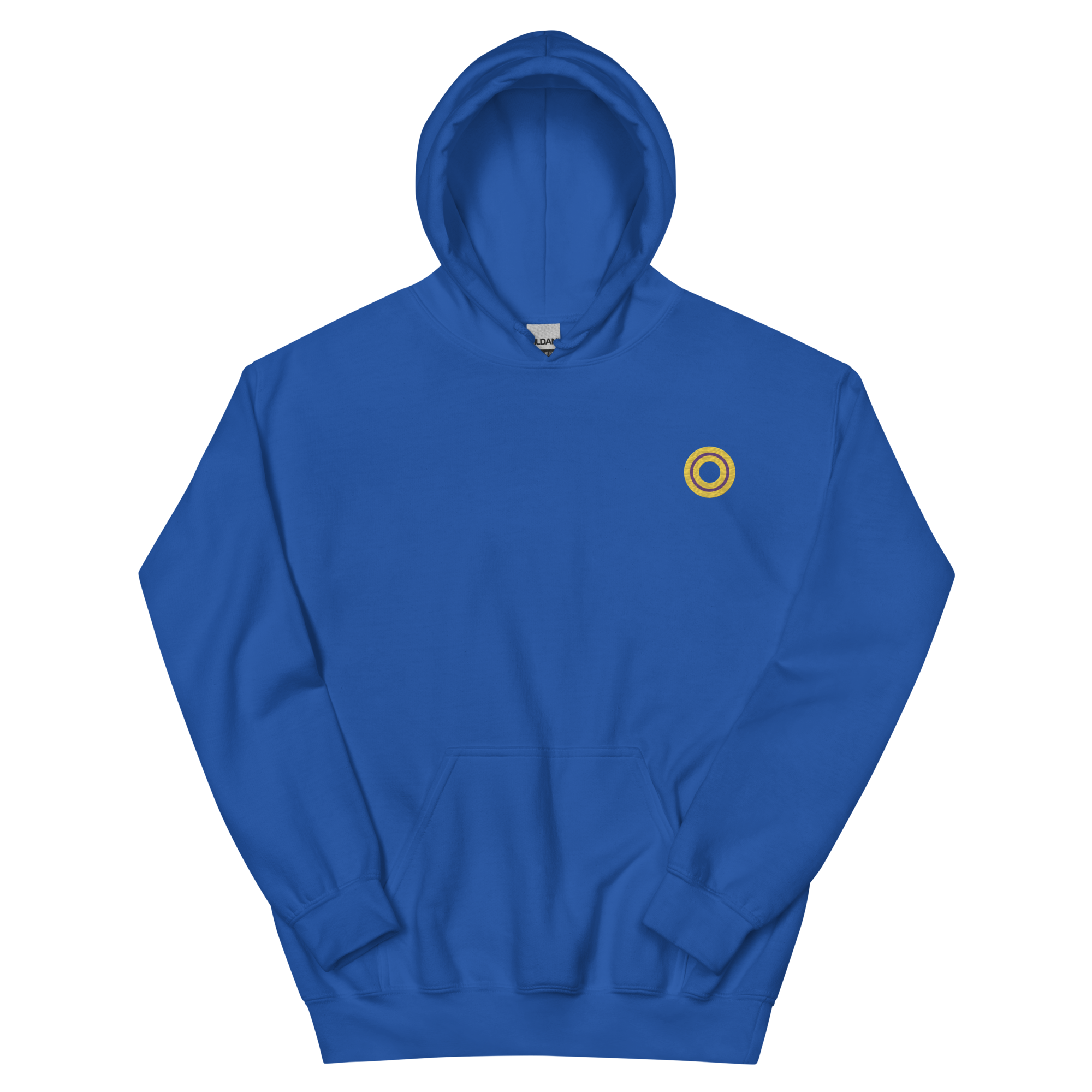 Embroidered Hoodie: Intersex Pride Ring Emblem Design