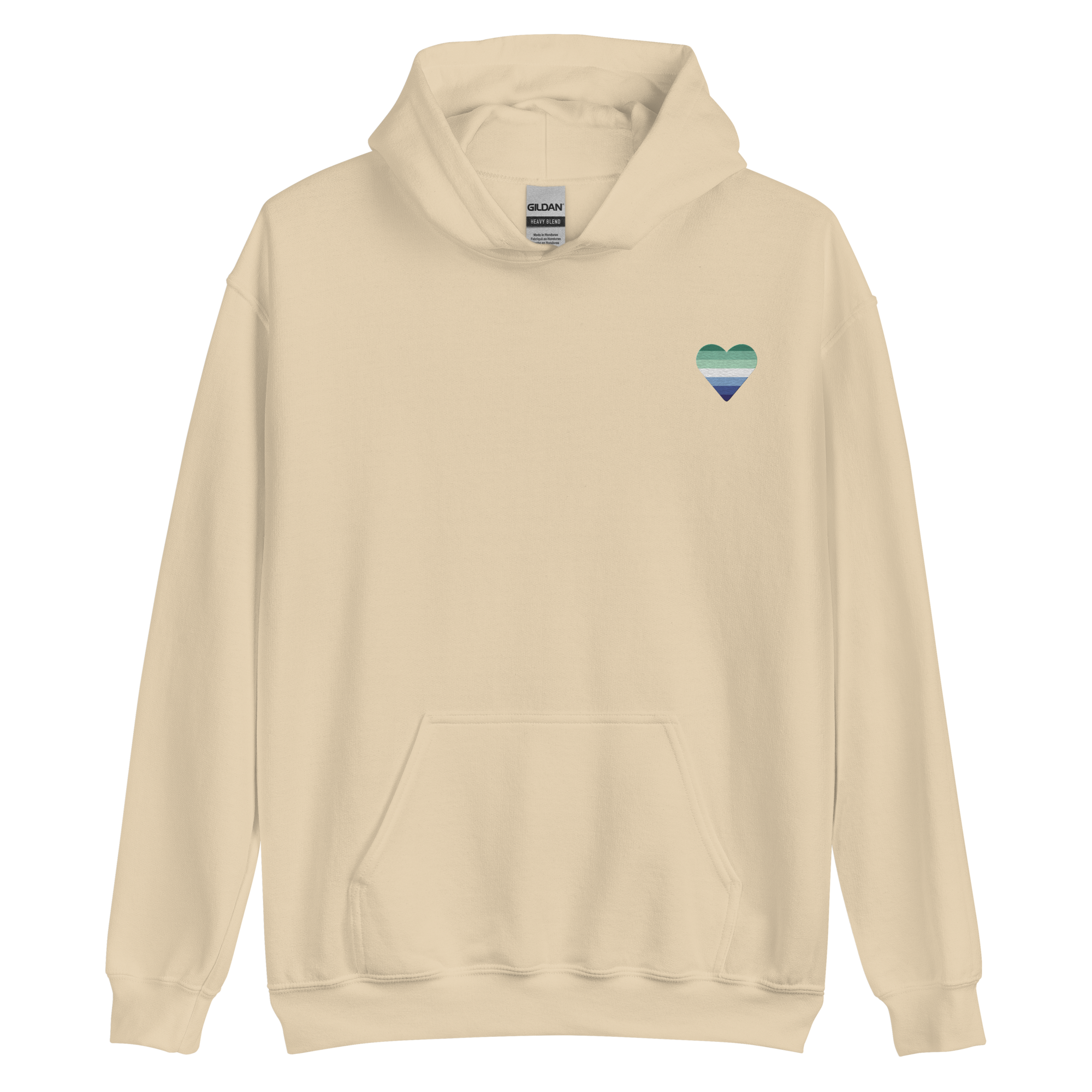 Gay Pride Flag Embroidered Heart Hoodie: Celebratory LGBTQ+ Pride Design