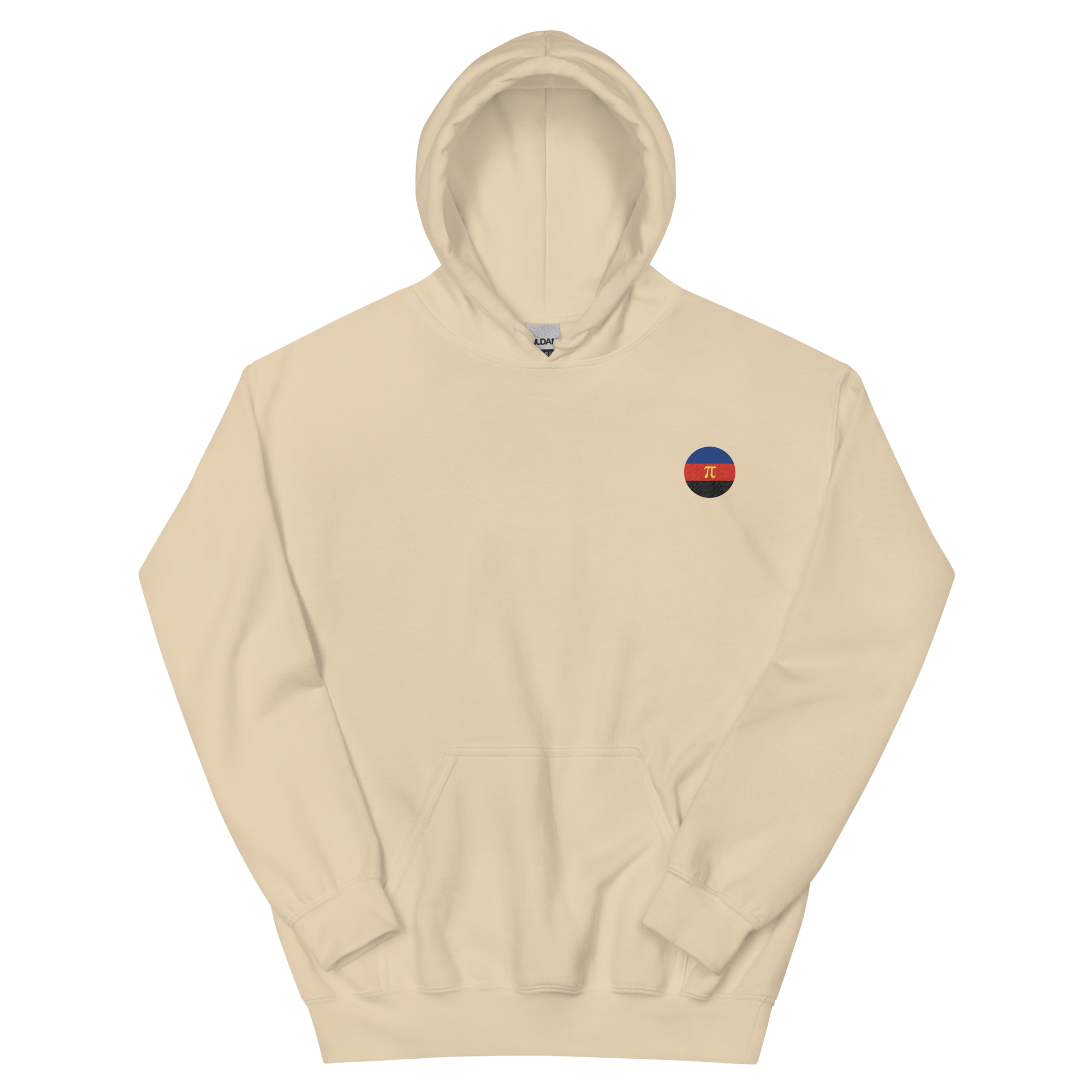 Polyamory Flag Embroidered Circle Hoodie: Celebratory LGBTQ+ Pride Design
