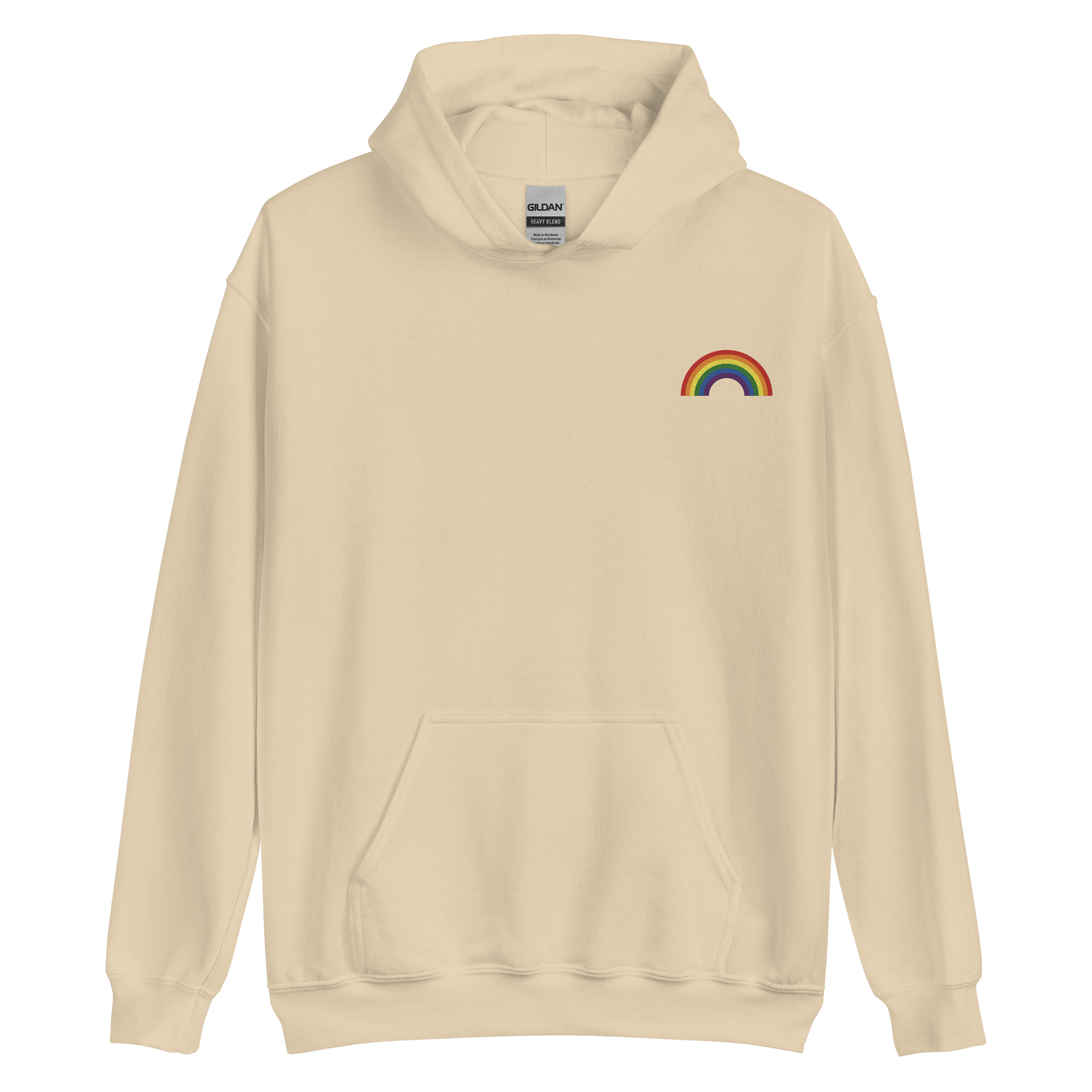 Embroidered Pride Rainbow Hoodie: Pride Flag LGBTQ+ Design