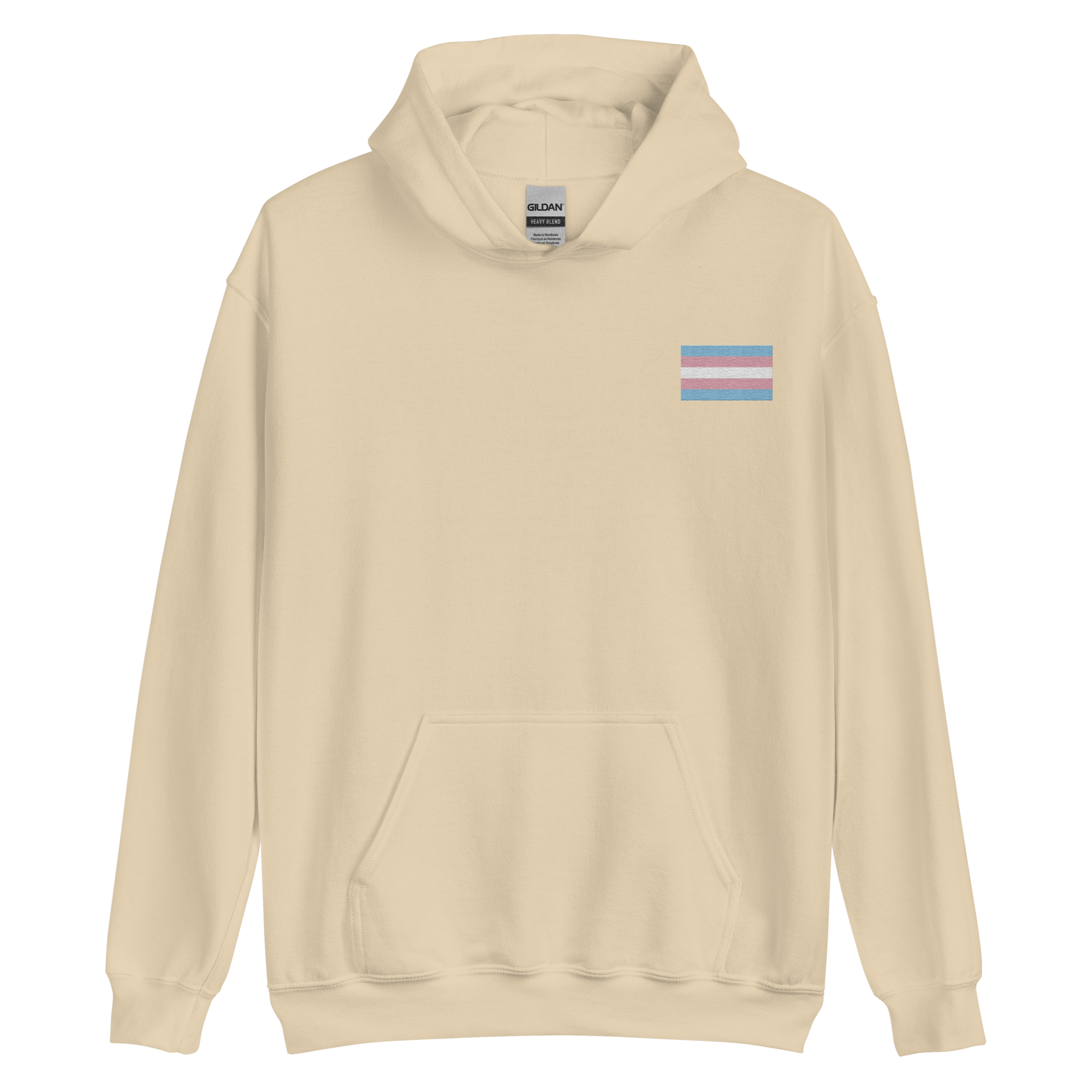 Transgender Pride Flag Embroidered Hoodie