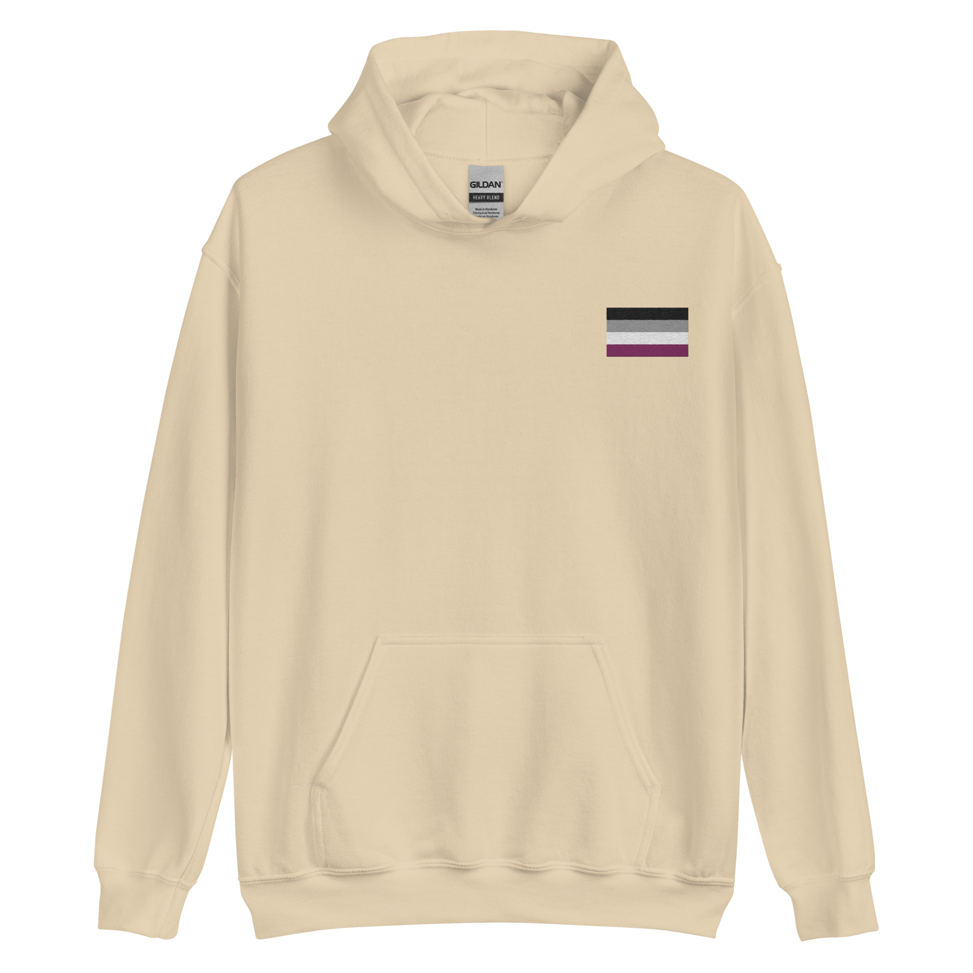 Asexual Pride Flag Embroidered Hoodie