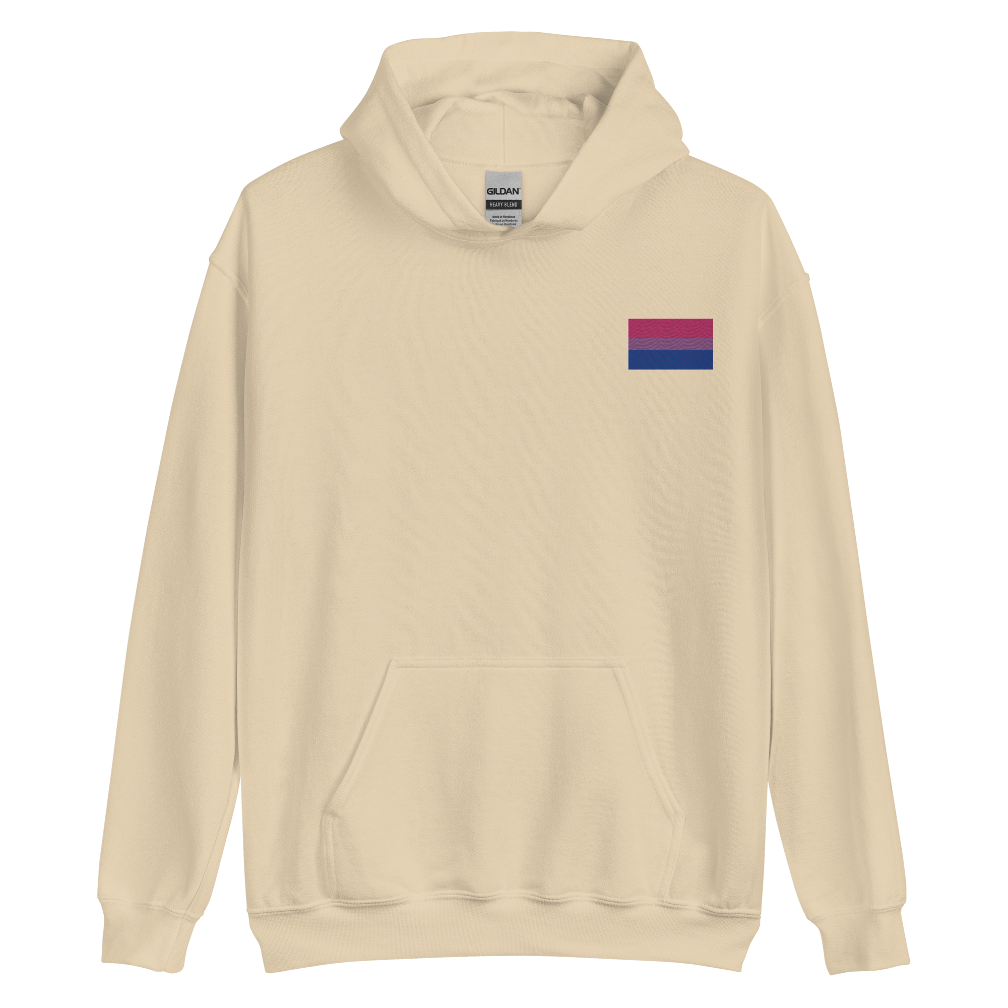 Bisexual Pride Flag Embroidered Hoodie