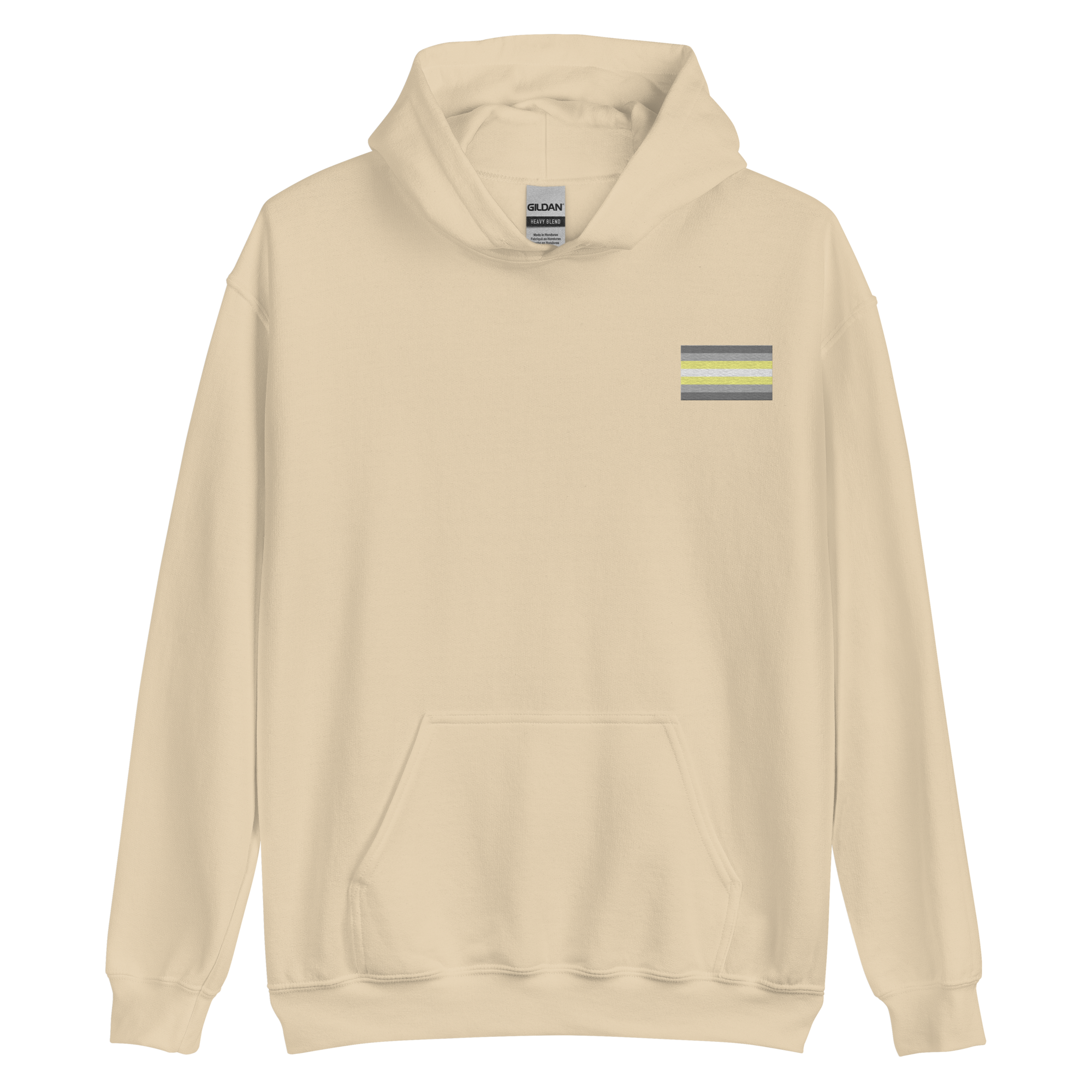 Demigender Pride Flag Embroidered Hoodie