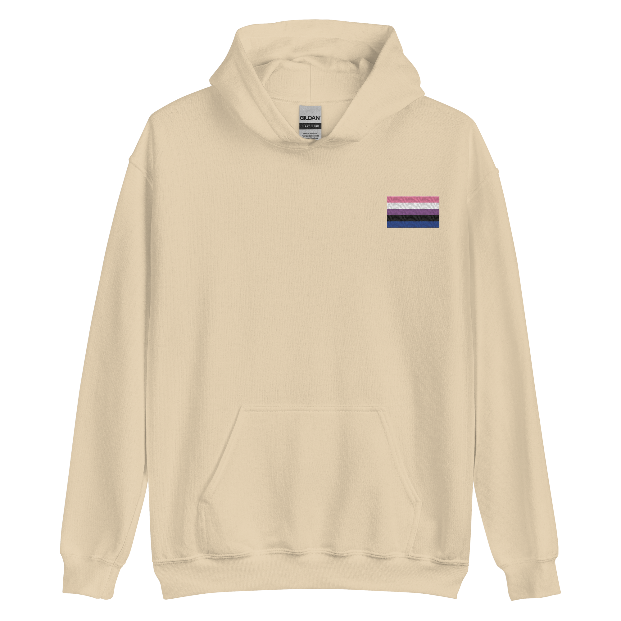 Genderfluid Pride Flag Embroidered Hoodie