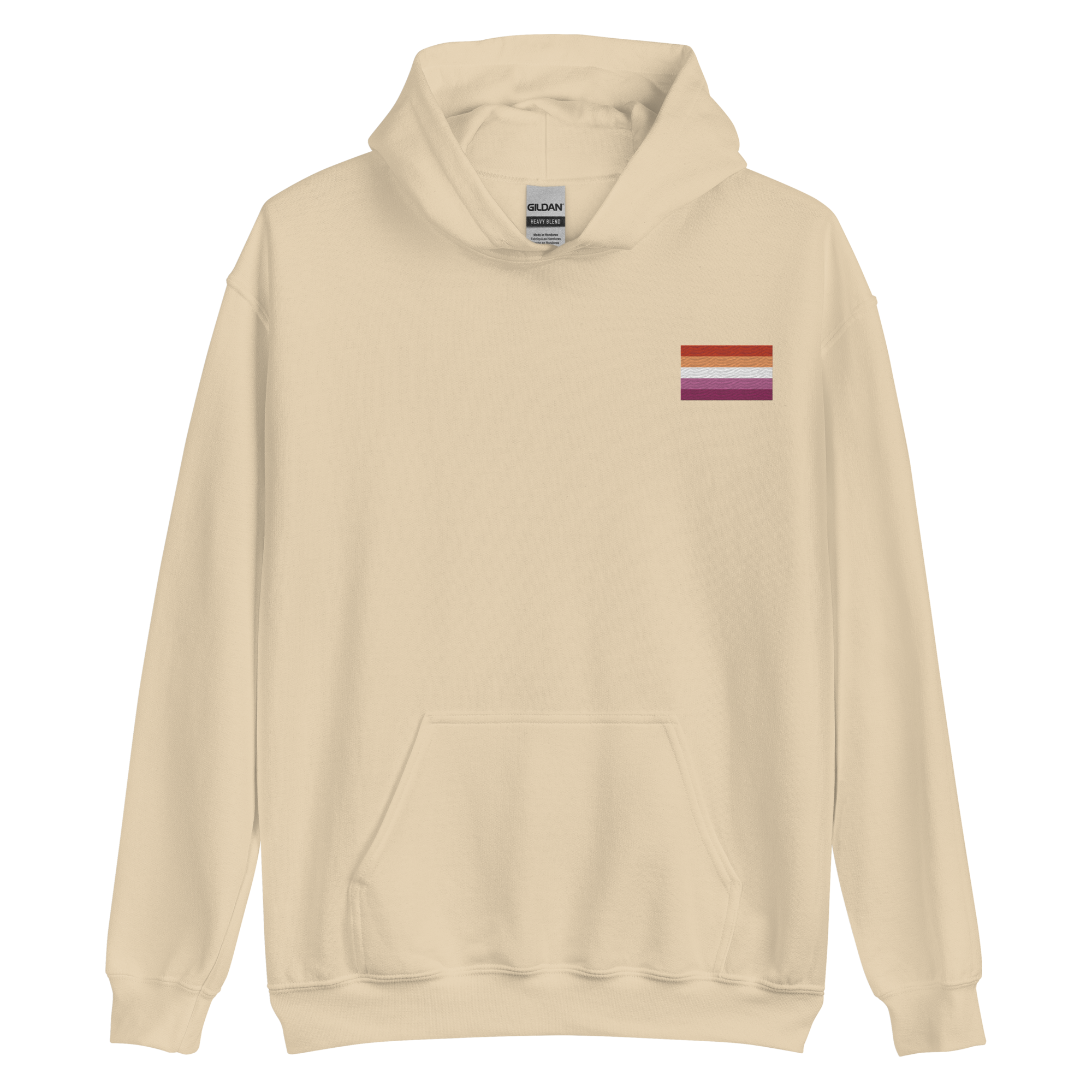 Lesbian Pride Flag Embroidered Hoodie