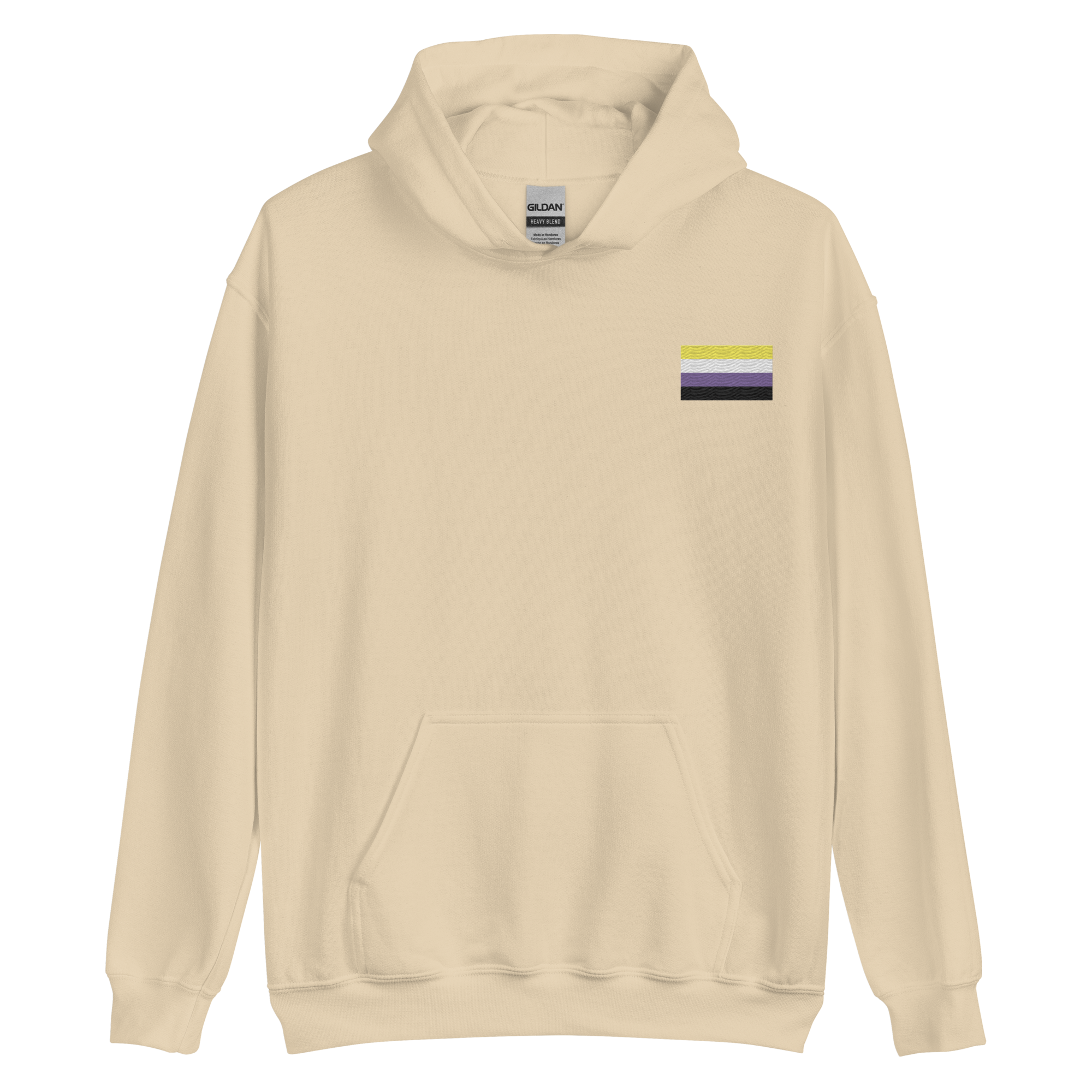 Nonbinary Pride Flag Embroidered Hoodie