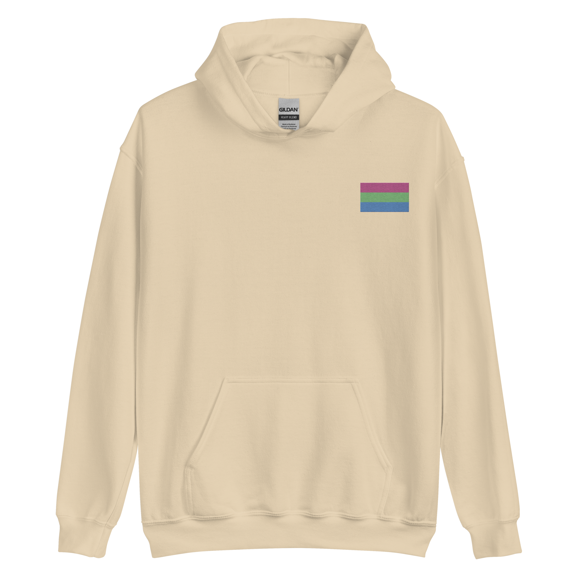 Polysexual Pride Flag Embroidered Hoodie