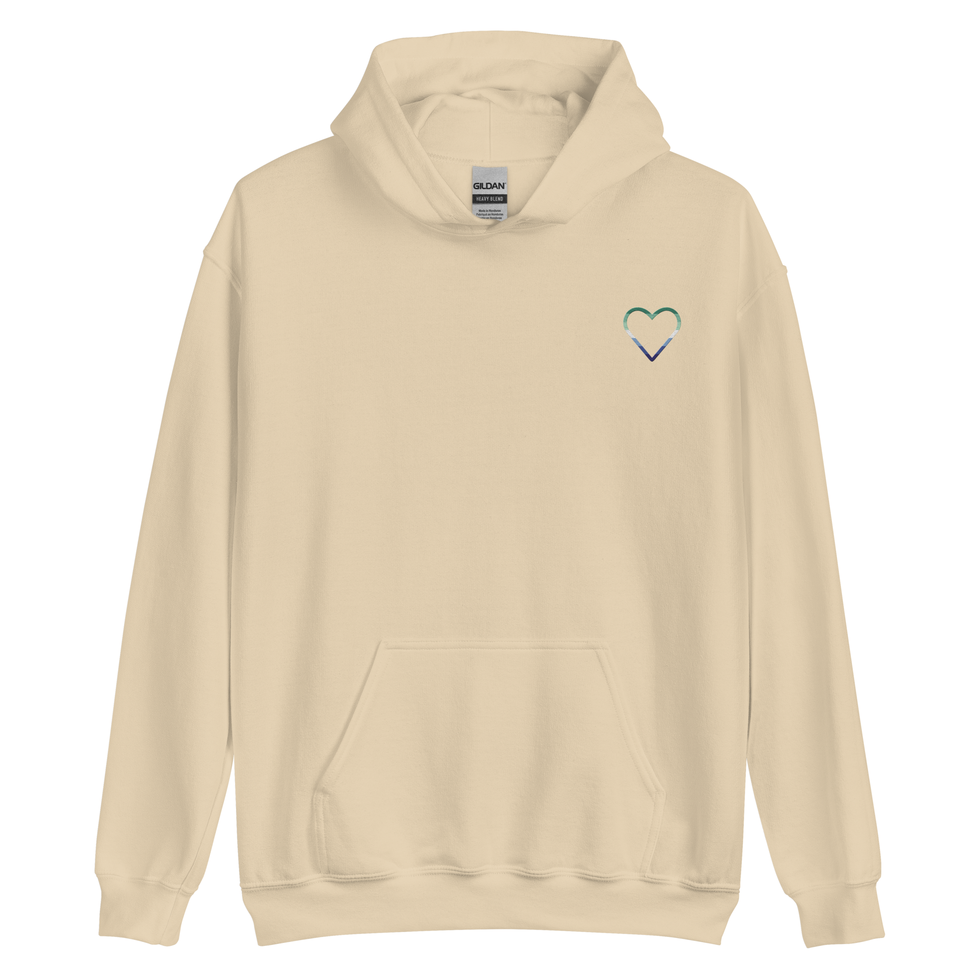 Gay Pride Heart Hoodie: Embroidered Pride Sweatshirt