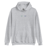 Embroidered Gay Pride Hoodie: Pride Flag Horizontal Circle Design