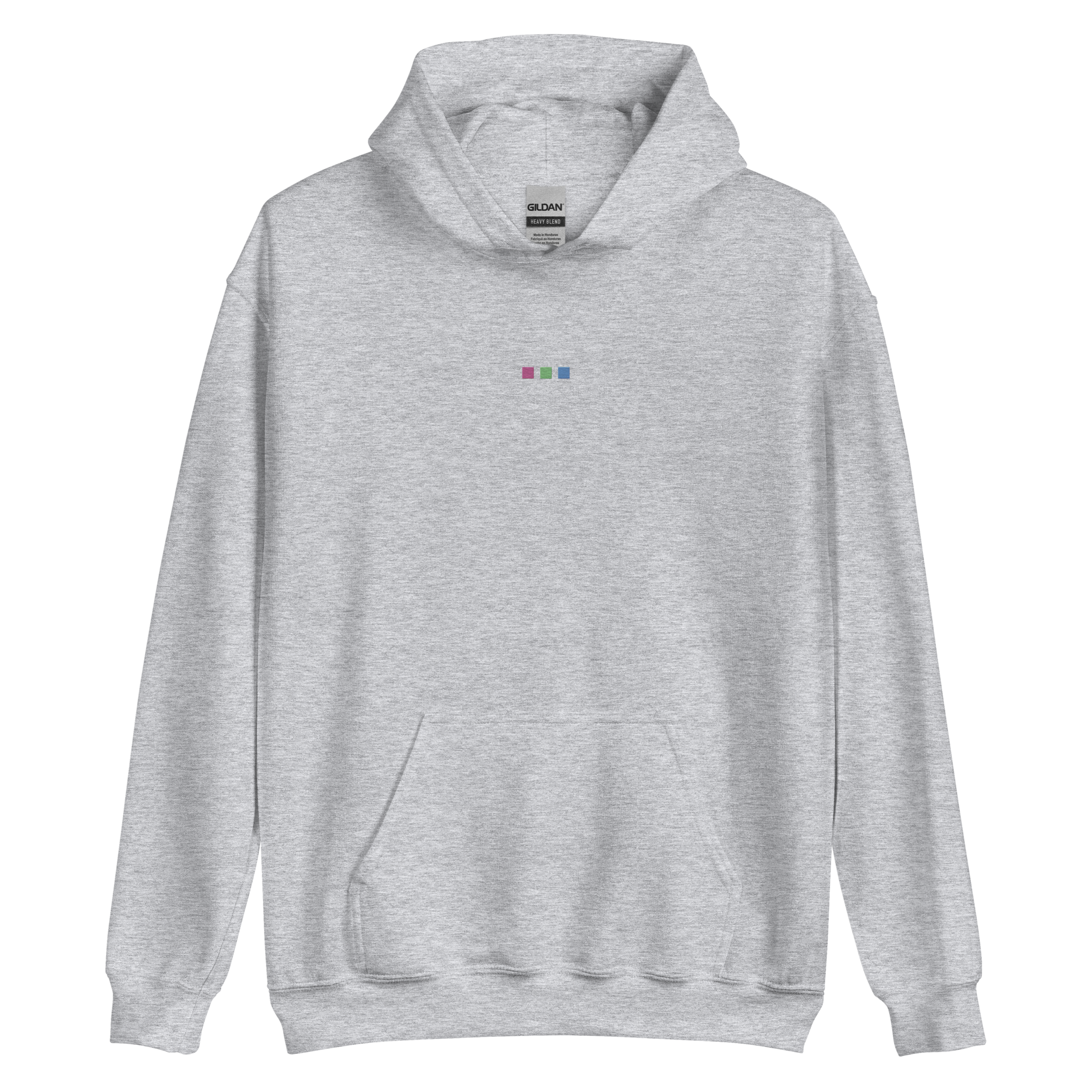 Embroidered Polysexual Hoodie: Pride Flag Horizontal Square Design
