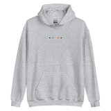 Embroidered Queer Hoodie: Pride Flag Horizontal Square Design