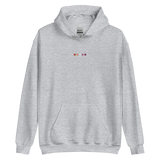 Embroidered Lesbian Hoodie: Pride Flag Horizontal Square Design