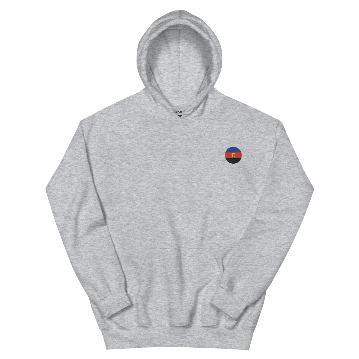 Polyamory Flag Embroidered Circle Hoodie: Celebratory LGBTQ+ Pride Design