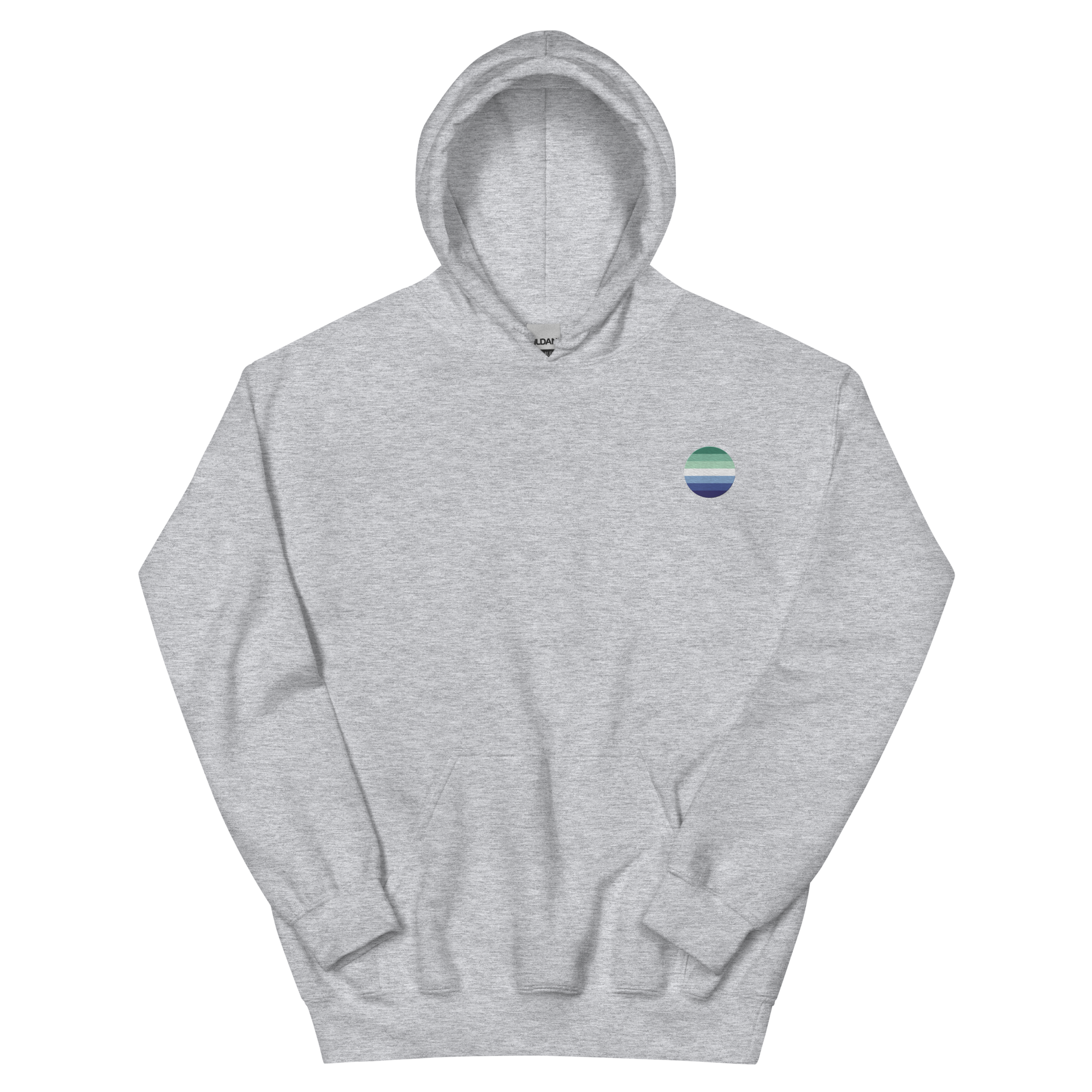 Gay Pride Flag Embroidered Circle Hoodie: Celebratory LGBTQ+ Pride Design