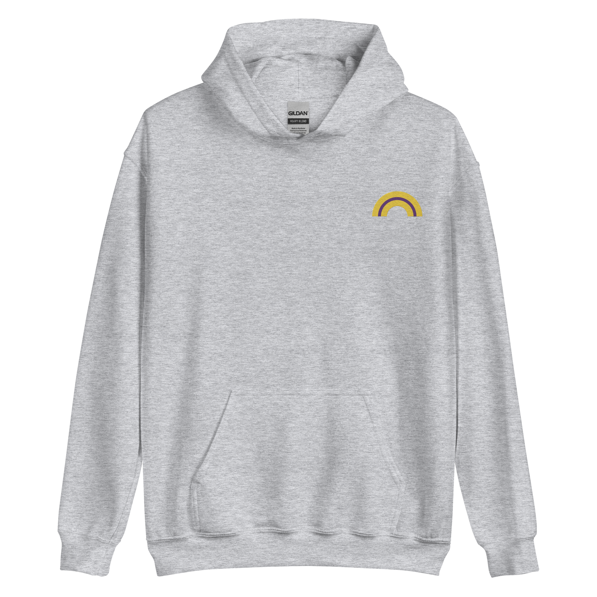 Embroidered Intersex Rainbow Hoodie: Pride Flag LGBTQ+ Design