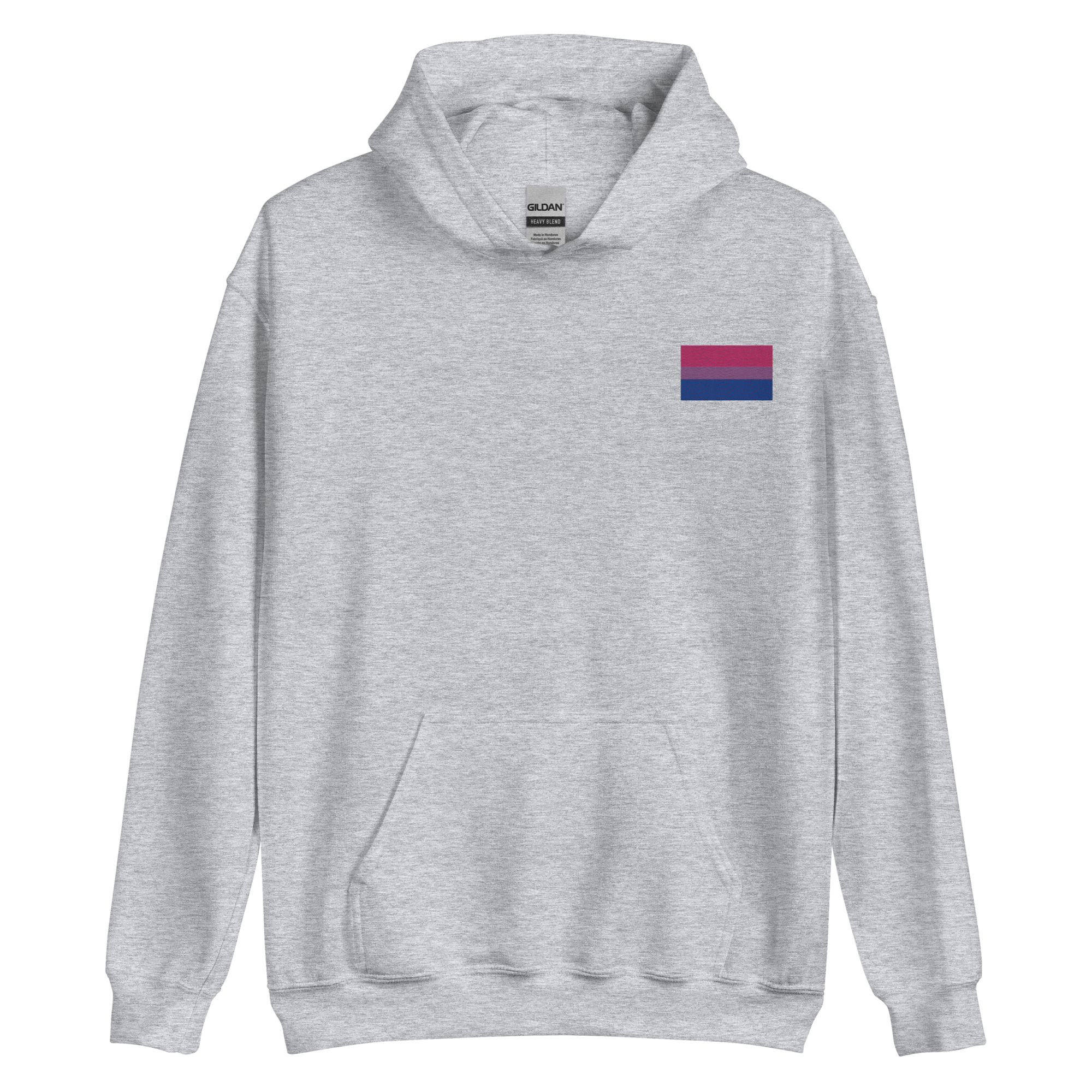 Bisexual Pride Flag Embroidered Hoodie