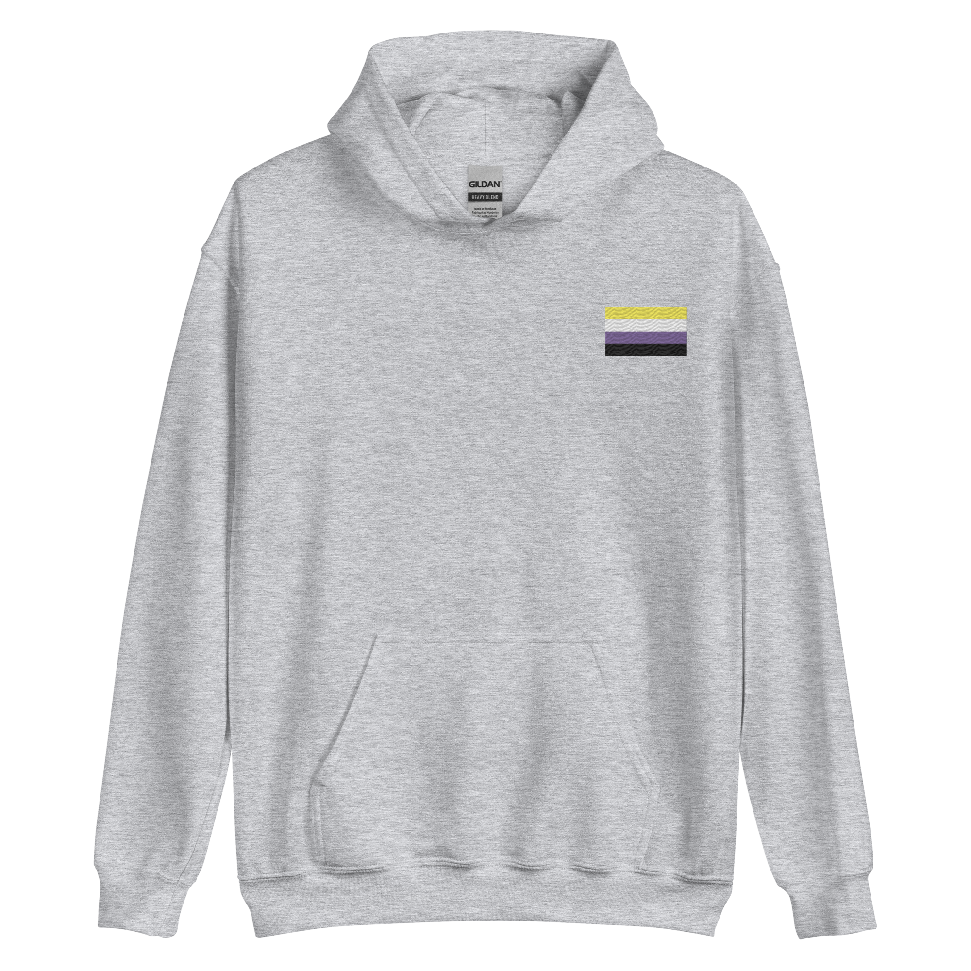 Nonbinary Pride Flag Embroidered Hoodie