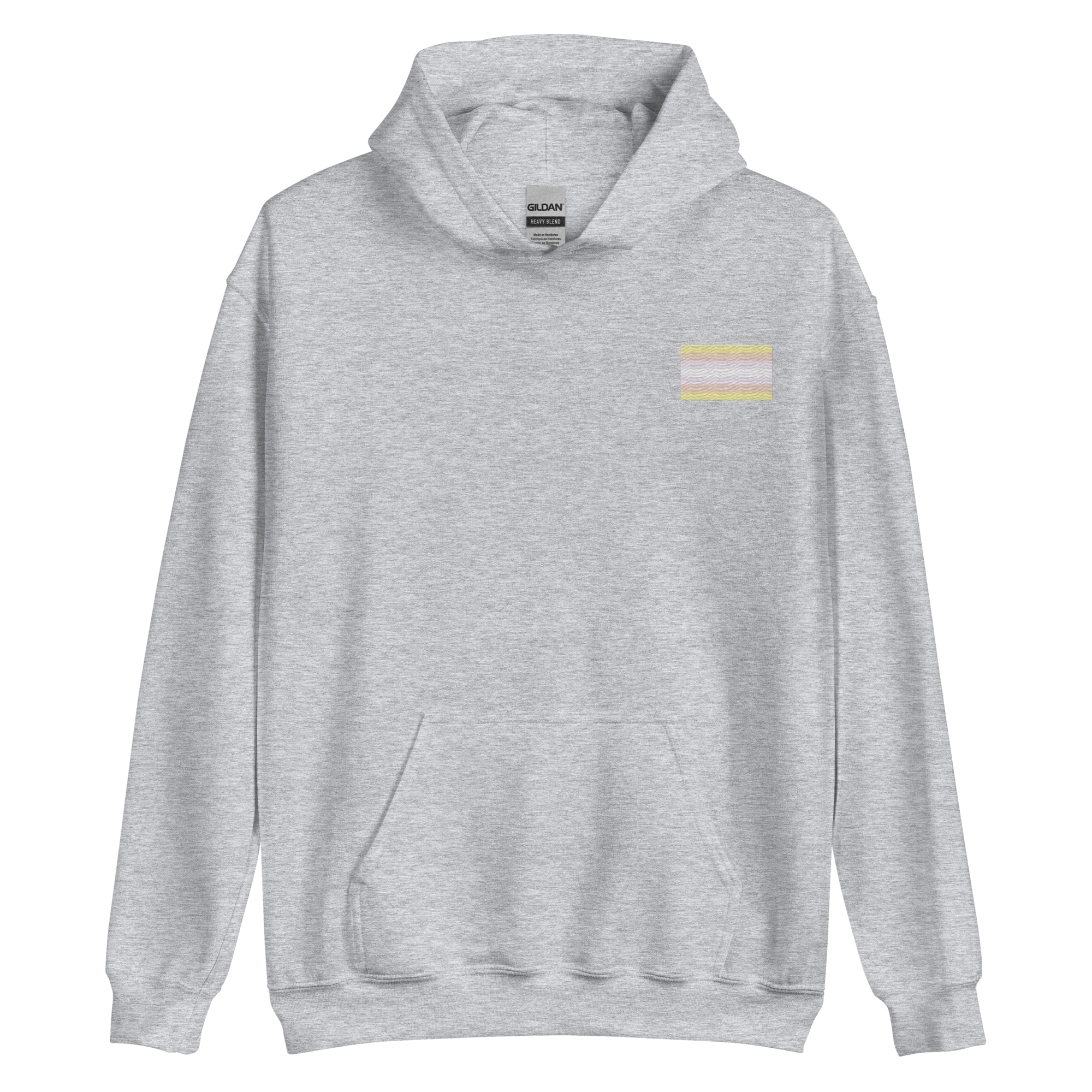Pangender Pride Flag Embroidered Hoodie