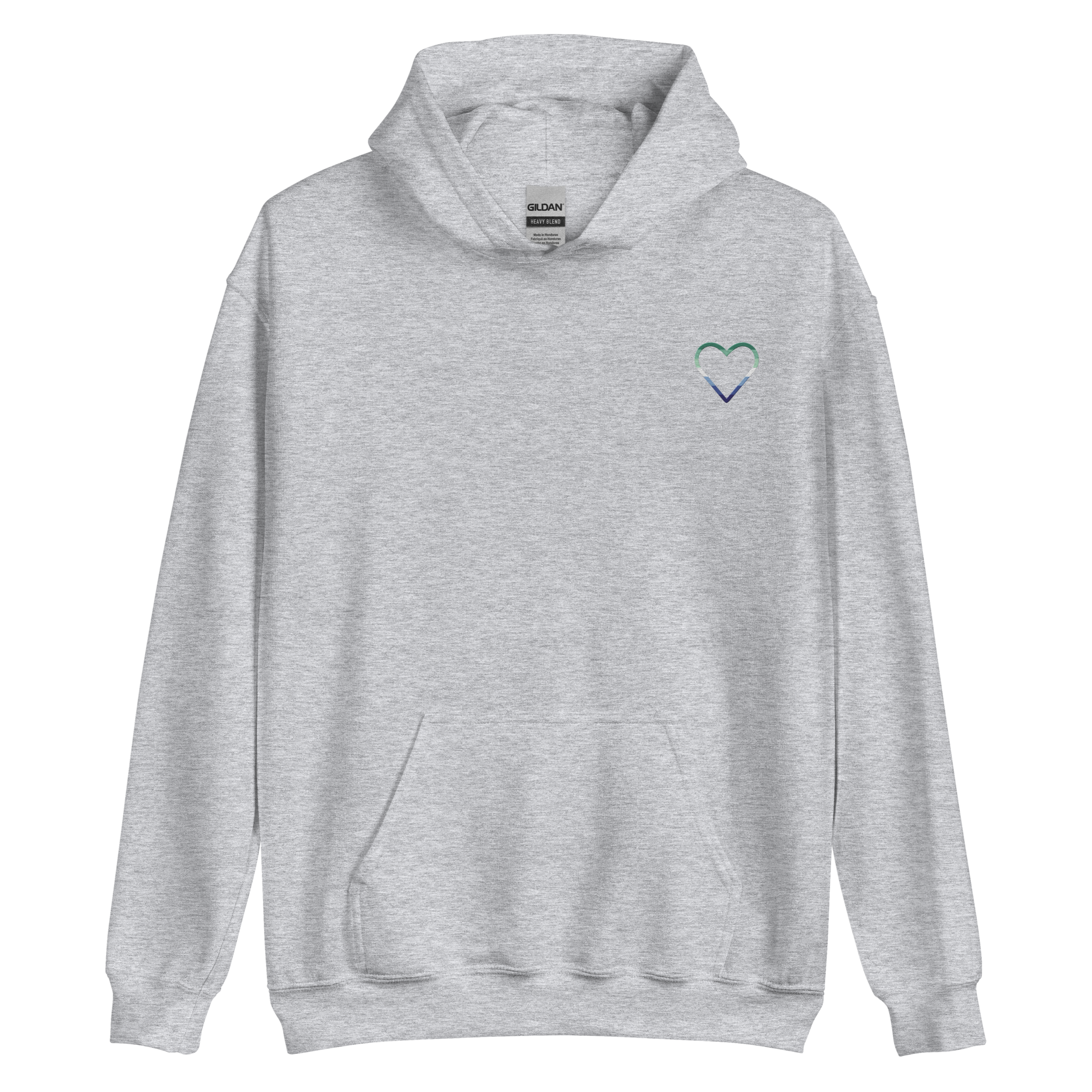 Gay Pride Heart Hoodie: Embroidered Pride Sweatshirt