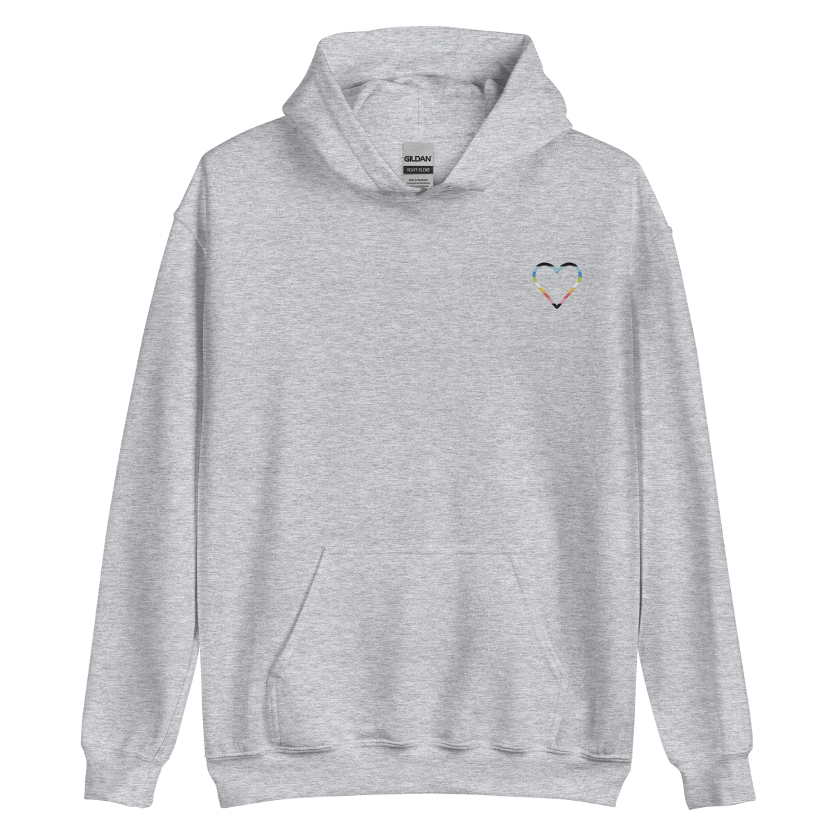 Queer Heart Hoodie: Embroidered Pride Sweatshirt