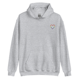 Pride Heart Hoodie: Embroidered Pride Sweatshirt