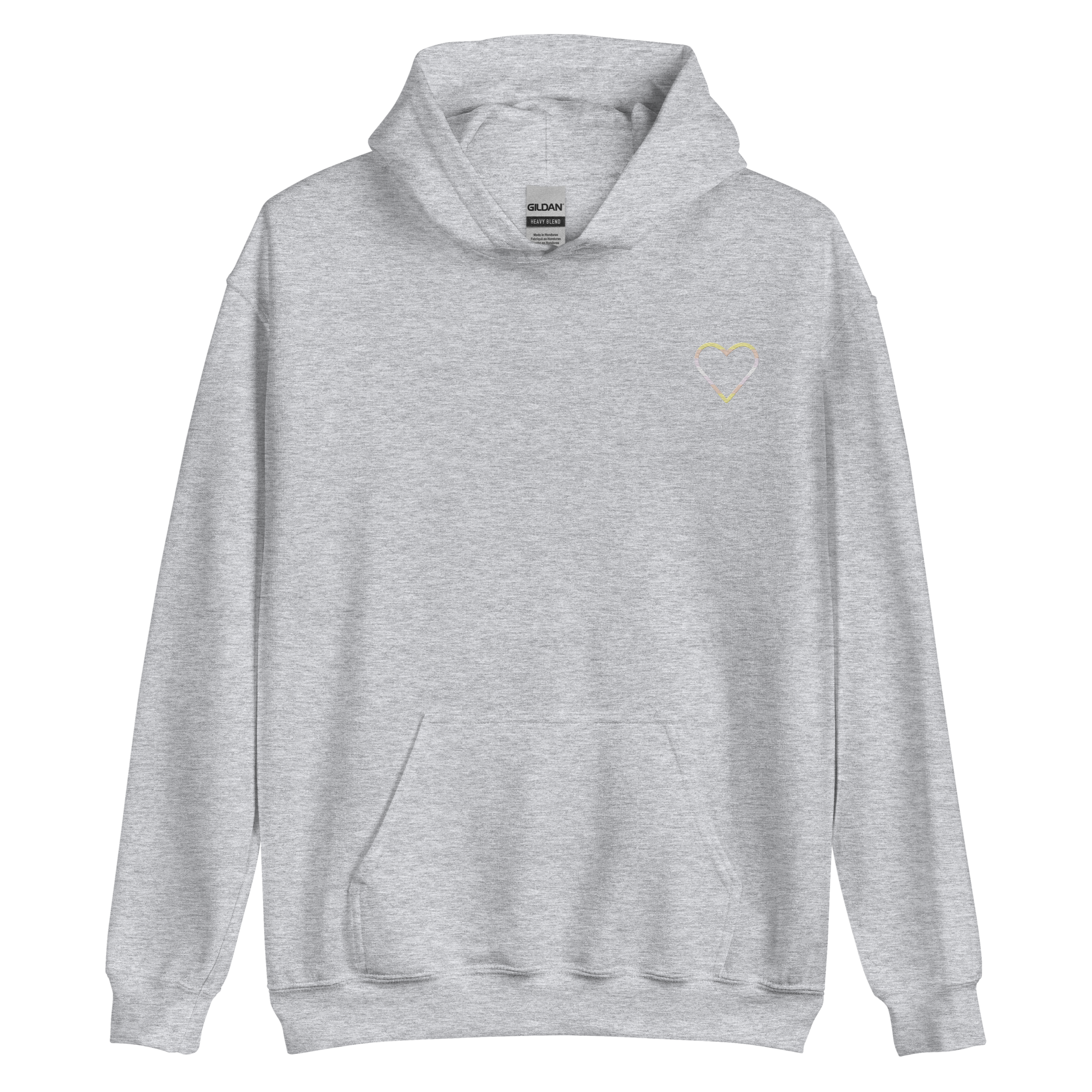 Pangender Heart Hoodie: Embroidered Pride Sweatshirt