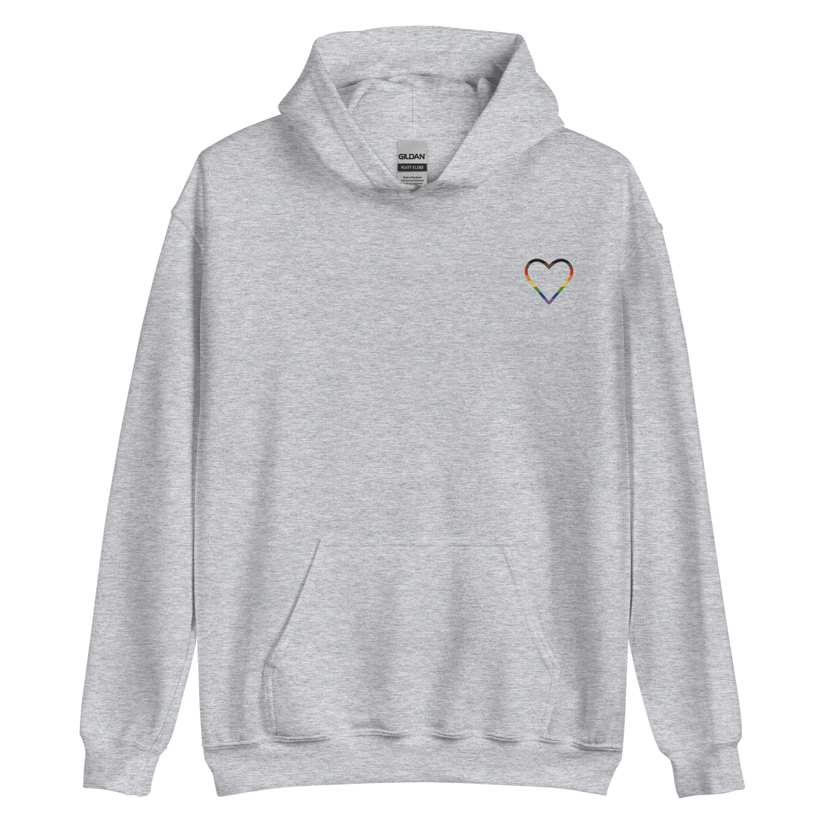 Philly Pride Heart Hoodie: Embroidered Pride Sweatshirt