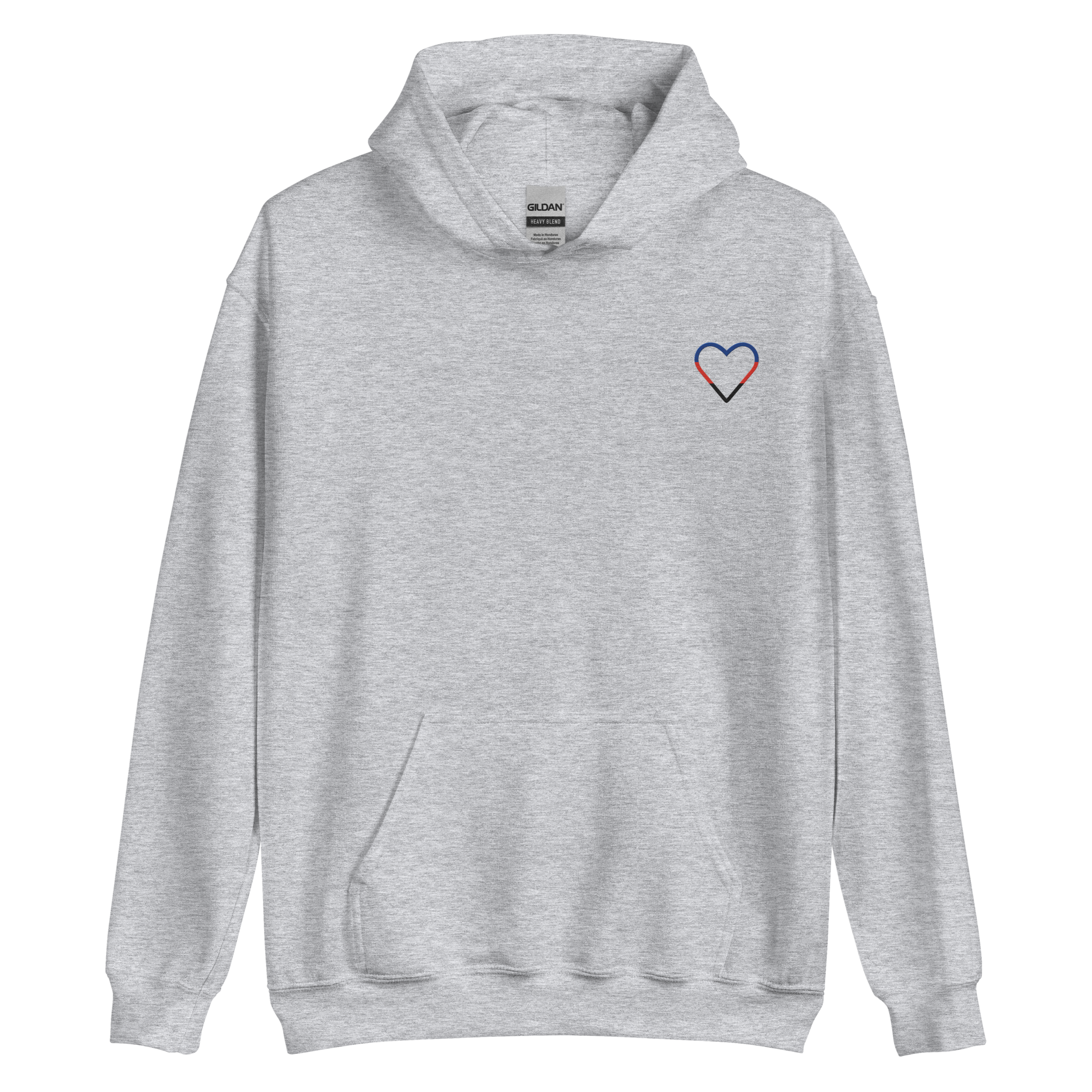 Polyamory Heart Hoodie: Embroidered Pride Sweatshirt