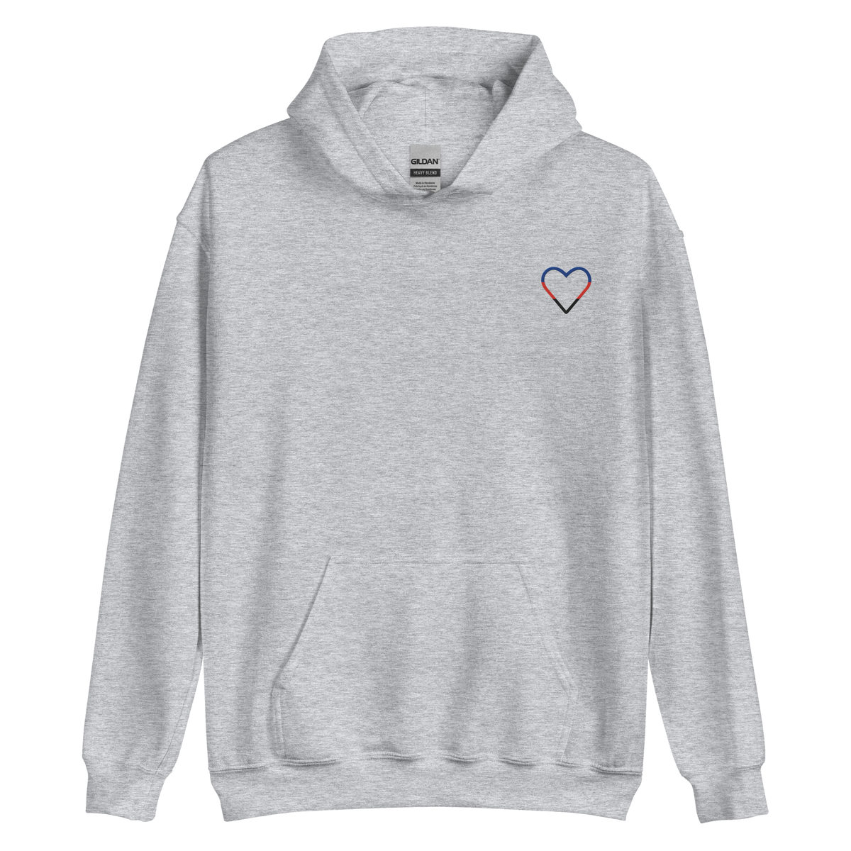 Polyamory Heart Hoodie: Embroidered Pride Sweatshirt