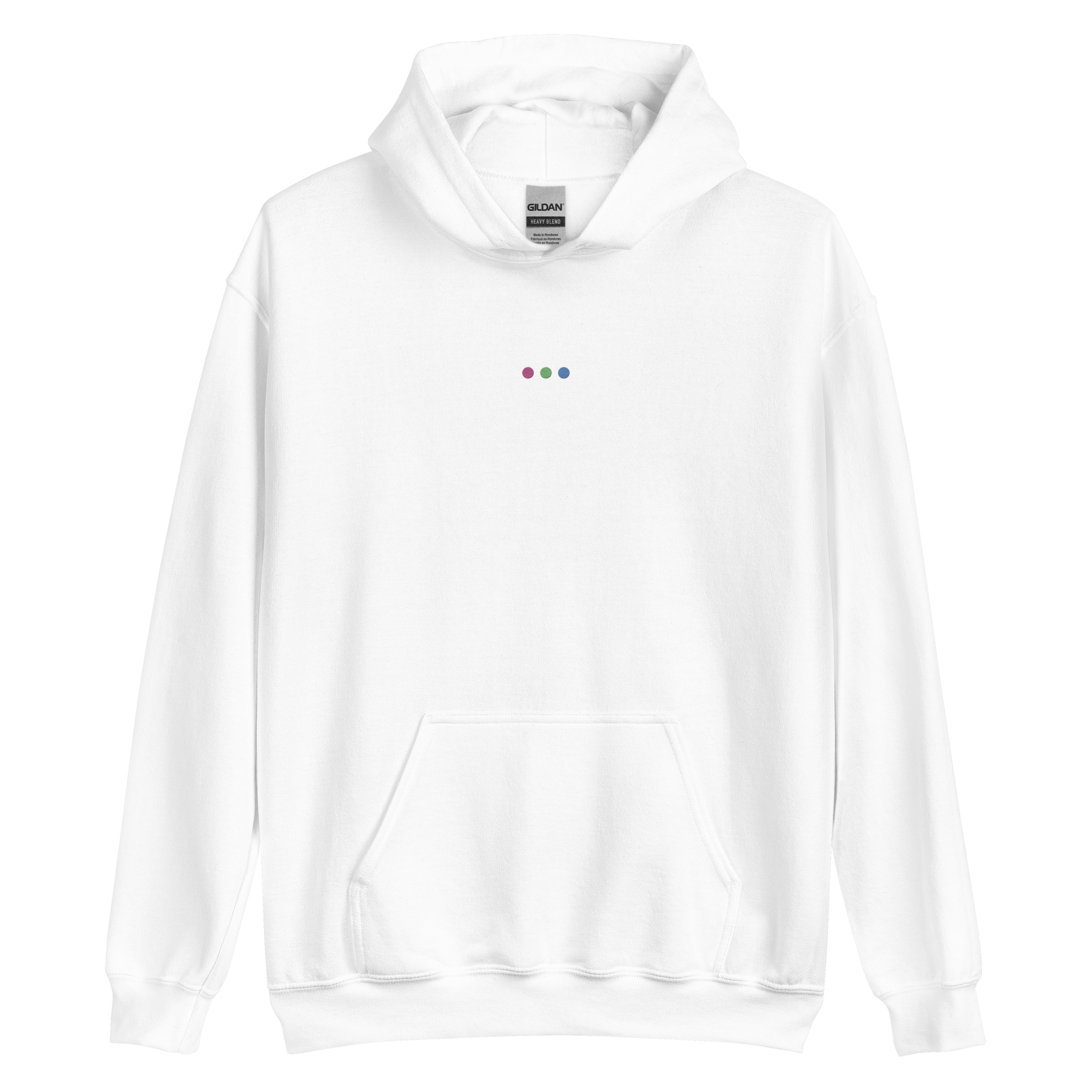 Embroidered Polysexual Hoodie: Pride Flag Horizontal Circle Design