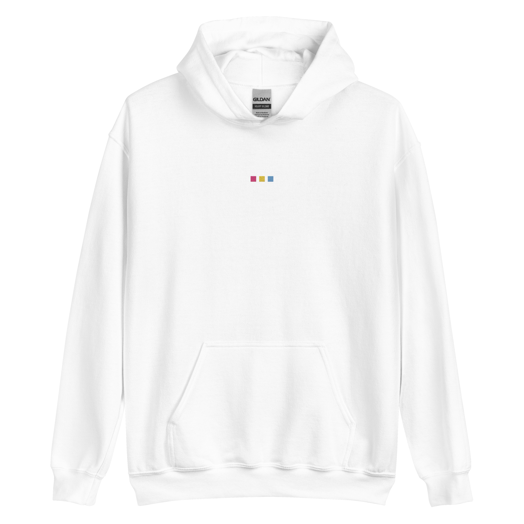 Embroidered Pansexual Hoodie: Pride Flag Horizontal Square Design