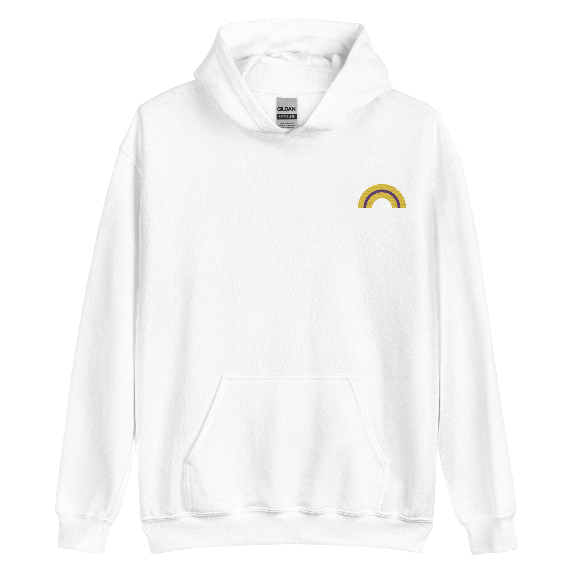 Embroidered Intersex Rainbow Hoodie: Pride Flag LGBTQ+ Design