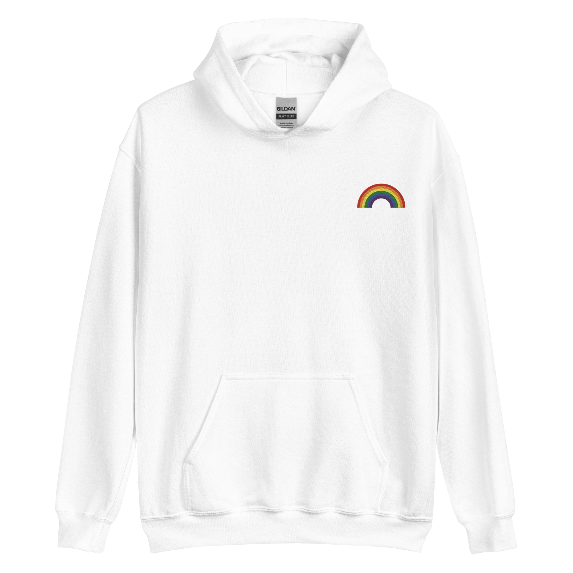 Embroidered Pride Rainbow Hoodie: Pride Flag LGBTQ+ Design