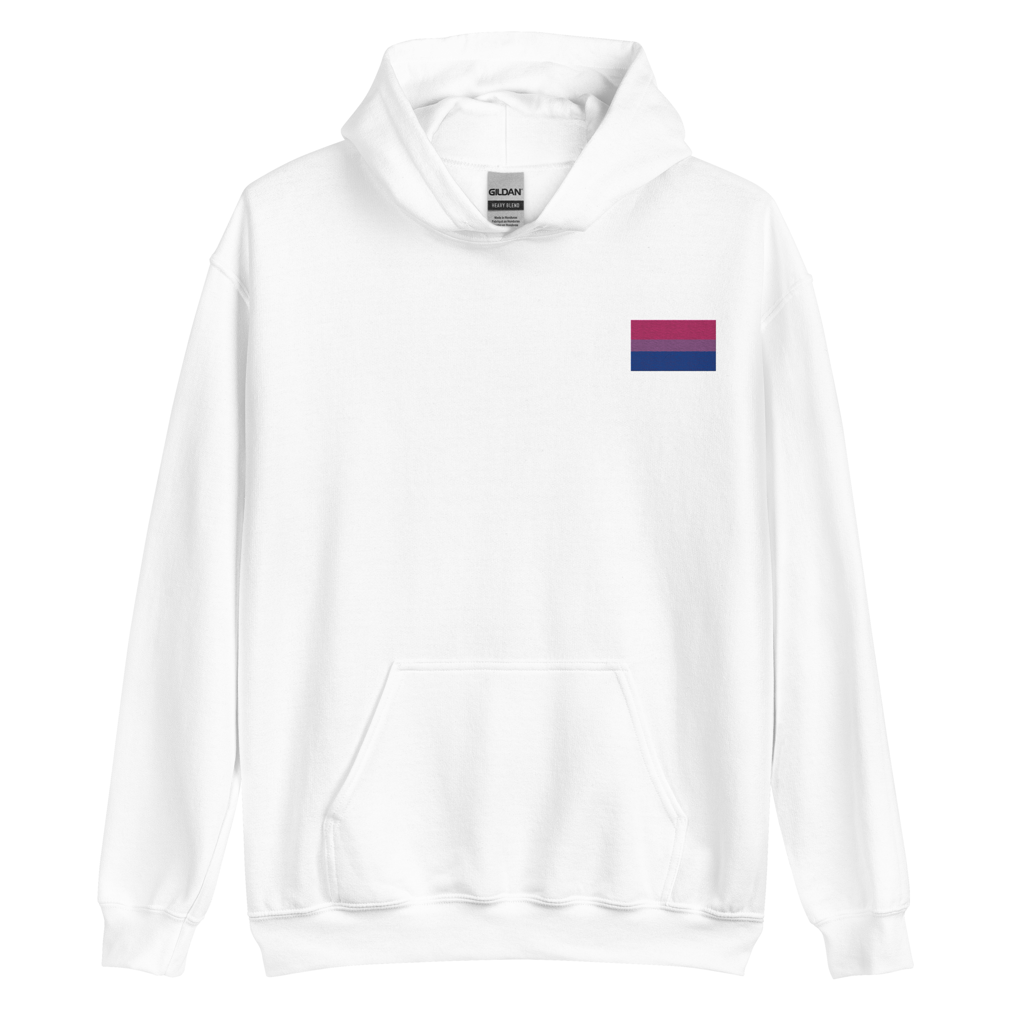 Bisexual Pride Flag Embroidered Hoodie