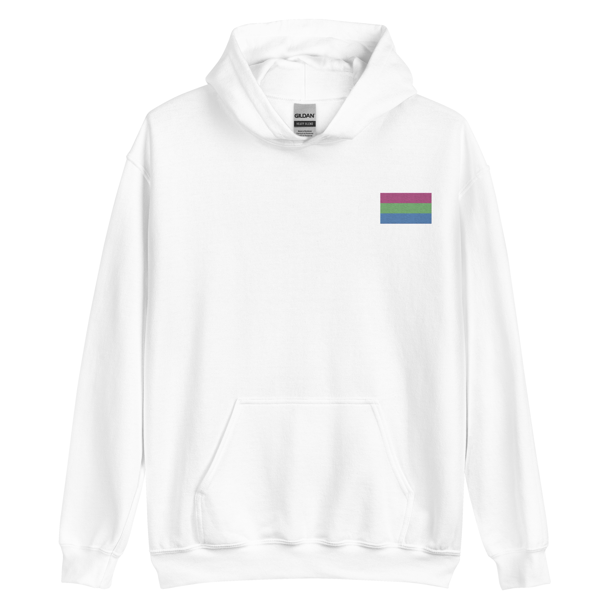 Polysexual Pride Flag Embroidered Hoodie