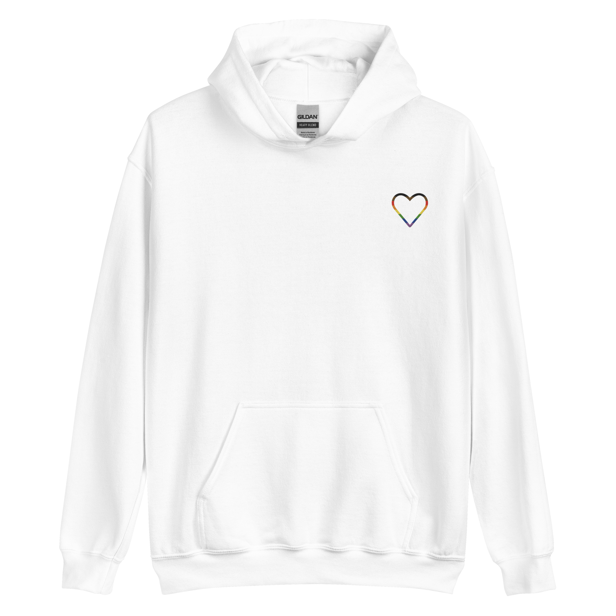 Philly Pride Heart Hoodie: Embroidered Pride Sweatshirt