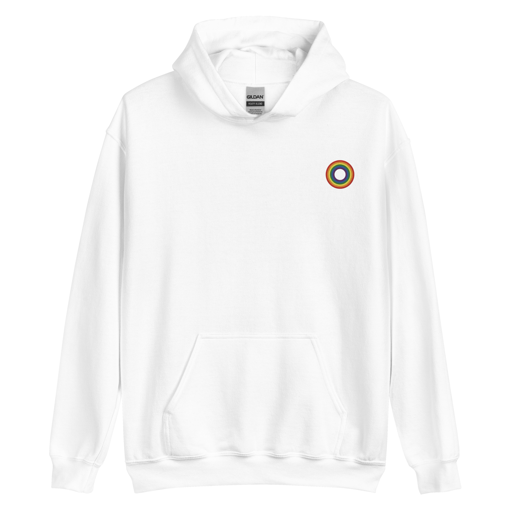 Embroidered Hoodie: Pride Ring Emblem Design