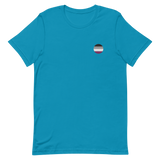 Asexual Flag Embroidered Circle Tee: Celebratory LGBTQ+ Pride Design