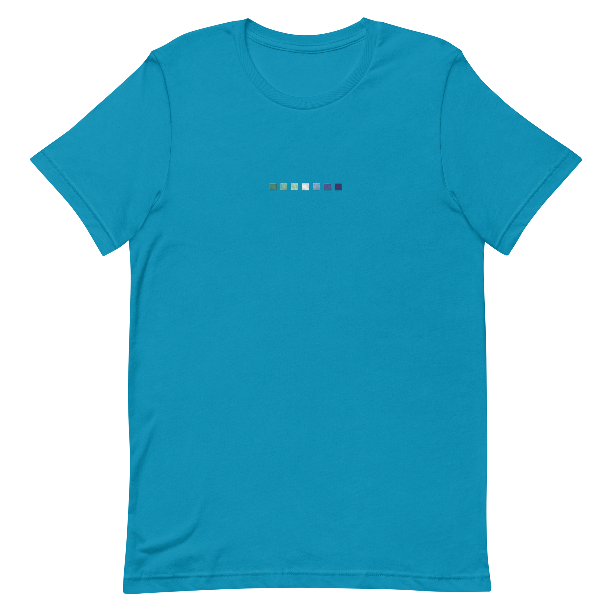 Embroidered Gay Pride T-Shirt: Pride Flag Horizontal Square Design