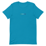 Embroidered Gay Pride T-Shirt: Pride Flag Horizontal Square Design