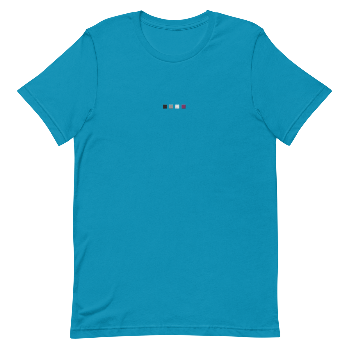Embroidered Asexual T-Shirt: Pride Flag Horizontal Square Design